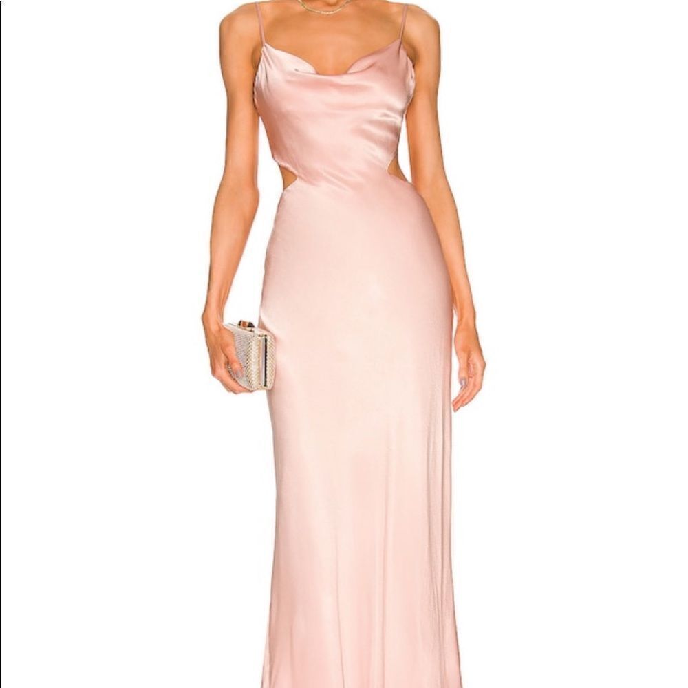 Bardot  satin midi dress